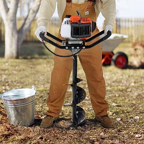 VEVOR Post Hole Digger, 43cc 1250W Auger Earth Digger, Gas-Powered (Fuel) - style: 43CC