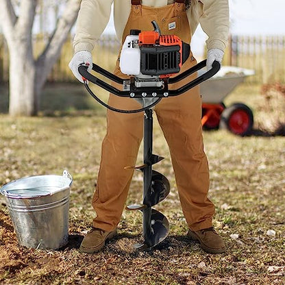 VEVOR Post Hole Digger, 43cc 1250W Auger Earth Digger, Gas-Powered (Fuel) - style: 43CC