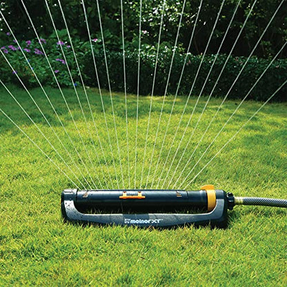 Melnor 65165AMZ XT Turbo Oscillating Sprinkler, 4,500 sq. ft., Quick Connect Bundle, 2-Way Adjustable, Black, Yellow - size: 2-Way Adjustable, style: Standard