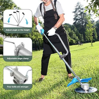 Weed Eater Handle Extension - Aluminum Ergonomic Weed Eater Attachments - color: Silver-1Pc