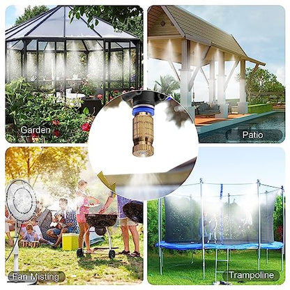 20pcs High Pressure Atomizer Nozzle Brass Misting Nozzles for Outdoor Cooling System, Landscaping, Greenhouse Irrigation, Air Humidification, Anti-Drip Fogging Spray Head(0.008"/0.2mm) - size: 0.008" / 0.2mm