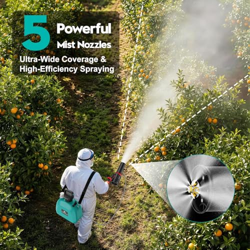 3-in-1 Mist Blower Sprayer Compatible for Milwaukee 18V Battery - color: Red Blue
