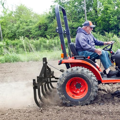 YITAMOTOR 48" 3 Point Heavy Duty Rear Scrape Blade for CAT-1/0 Tractors