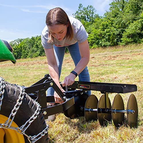 Brinly Sleeve Hitch Adjustable Tow Behind Disc Harrow, 39" by 40"