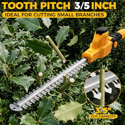 SHOHO Pole Hedge Trimmer Cordless Compatible with Dewalt 20V MAX Battery