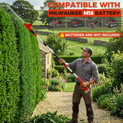 SHOHO Pole Hedge Trimmer Cordless Compatible with Milwaukee M18 Battery