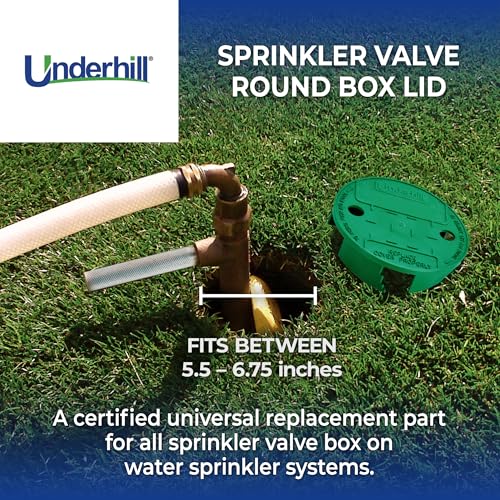 Underhill Sprinkler Valve Round Box Lid, VersaLid 6 Inch to 7 Inch Universal Cover for Automatic Irrigation System, Green, VL-6-4, 4 Pack - color: Green - 4 Pack, size: 6 Inch