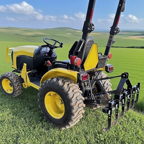 KUAFU 48" Chisel Plow Scarifier W/6 Shanks Compatible with CAT-0 Tractors