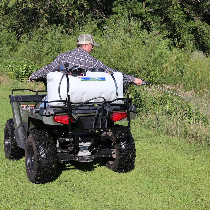 Master Mfg 25 Gallon ATV & UTV Premium Broadcast Boom Sprayer, 30 Foot Swath