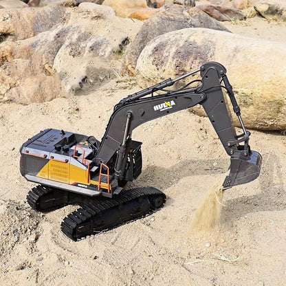 Gemini&Genius Alloy Excavator Model Construction Digger Engineering Vehicle - color: Yellow