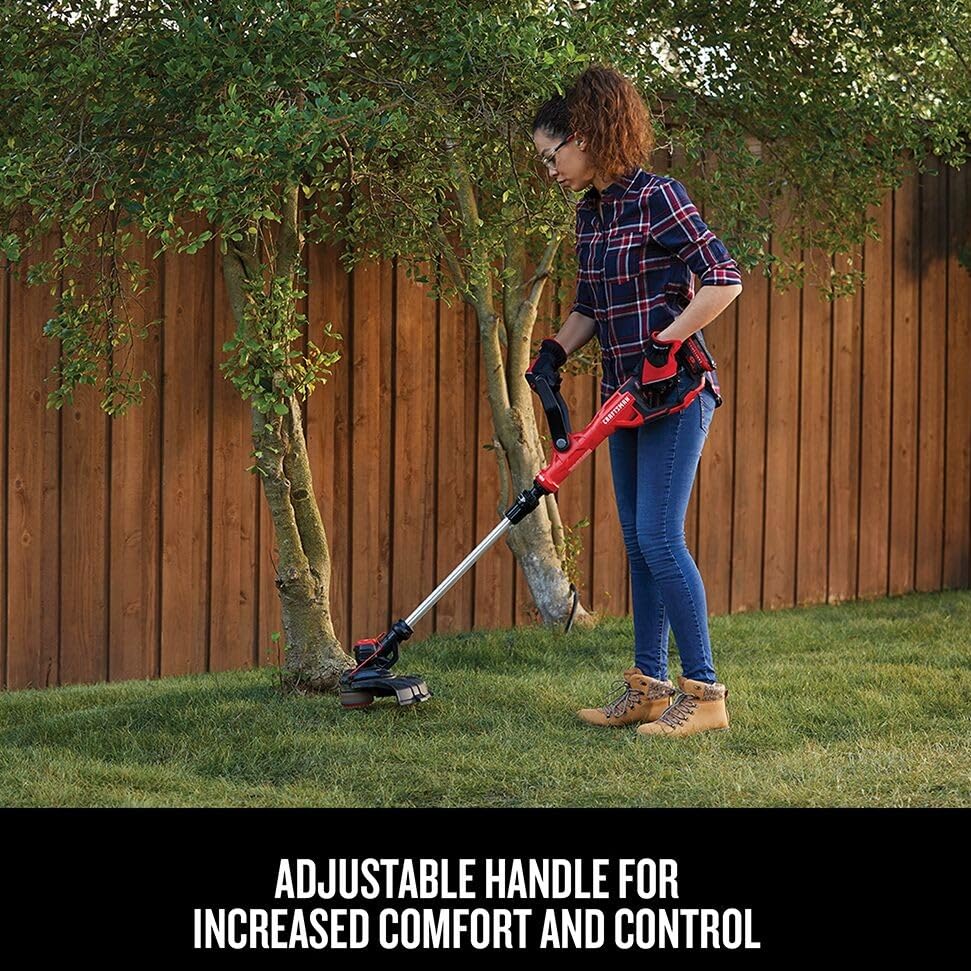 CRAFTSMAN V20 Weed Wacker Cordless String Trimmer and Edger, Weed Eater Includes 2.0 Ah Battery and Charger, Lightweight, Extended Runtime, 2 Speed (CMCST900D1) - style: 20V Trimmer Kit
