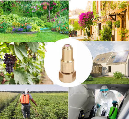 Brass Spray Nozzle Tips, 2 Pack, Ceramic Adjustable Mist and Stream Modes, Compatible with Backpack and Garden Sprayers, Heavy-Duty Replacement for Lawn and Farm