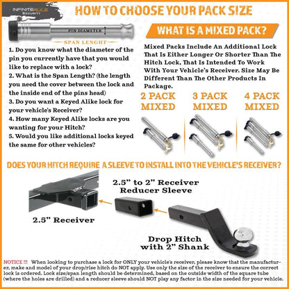 61071 | Receiver Lock for 2" Receiver - Class III & IV - color: 1PK (1) Receiver Lock, size: Fits: 2.0" Receiver - Class III & IV